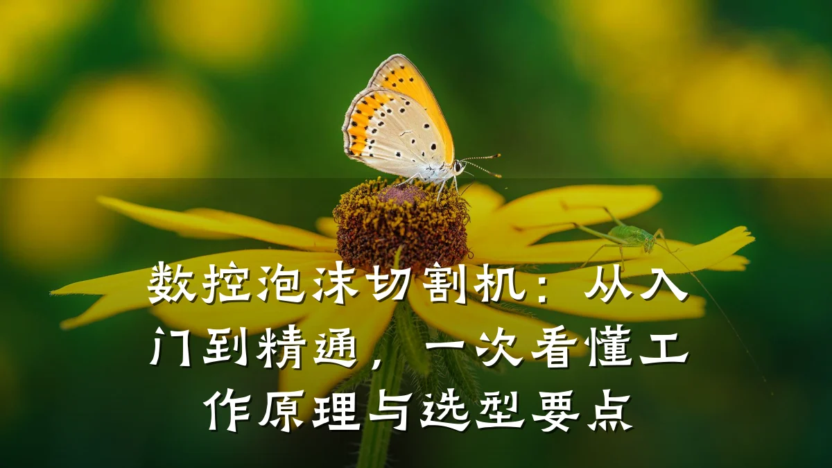 数控泡沫切割机：从入门到精通，一次看懂工作原理与选型要点