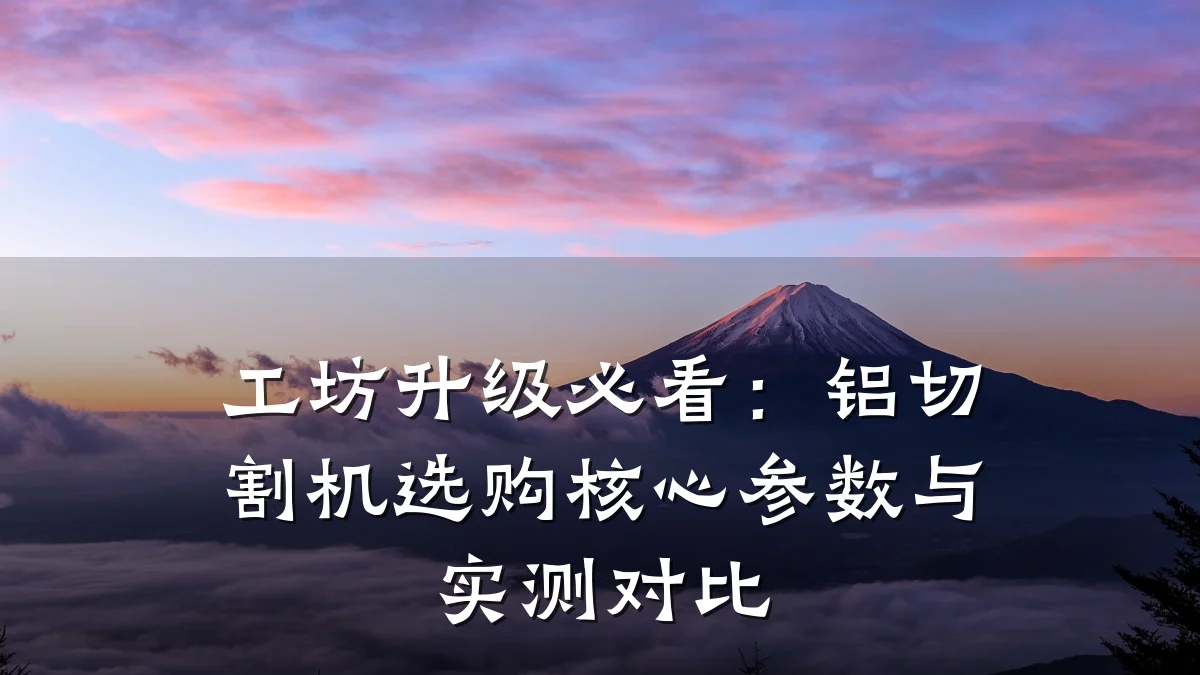 工坊升级必看：铝切割机选购核心参数与实测对比