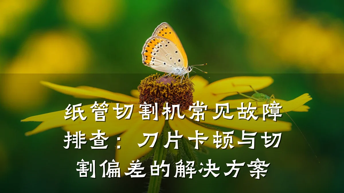 纸管切割机常见故障排查:刀片卡顿与切割偏差的解决方案
