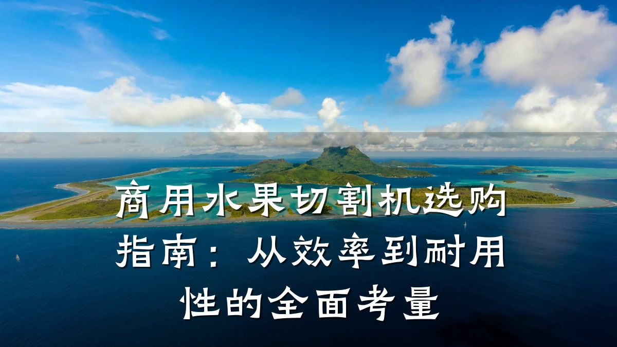 商用水果切割机选购指南：从效率到耐用性的全面考量