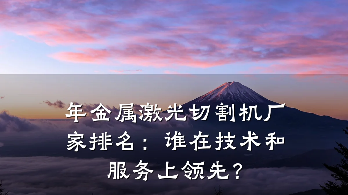 年金属激光切割机厂家排名：谁在技术和服务上领先？