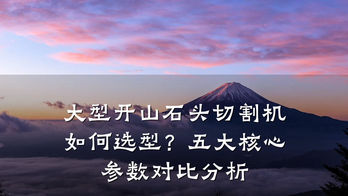 大型开山石头切割机如何选型？五大核心参数对比分析