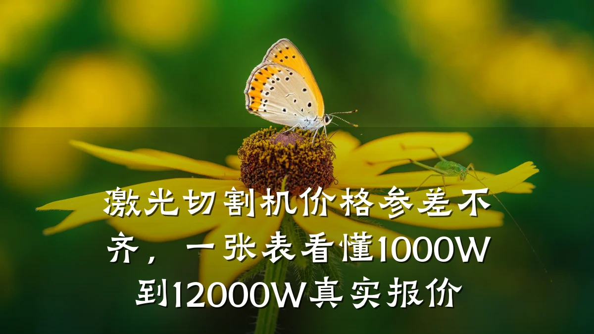 激光切割机价格参差不齐，一张表看懂1000W到12000W真实报价