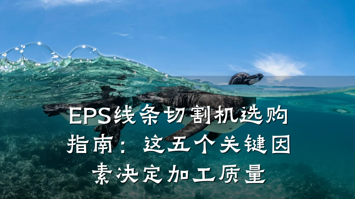 EPS线条切割机选购指南:这五个关键因素决定加工质量