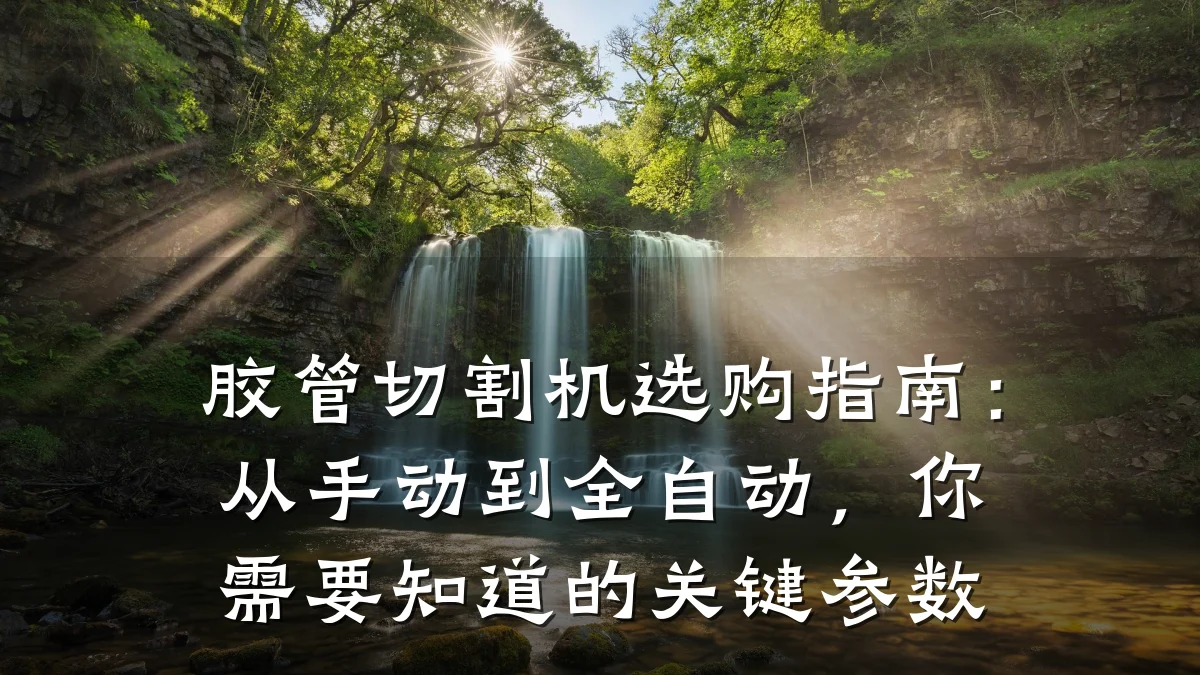 胶管切割机选购指南:从手动到全自动,你需要知道的关键参数