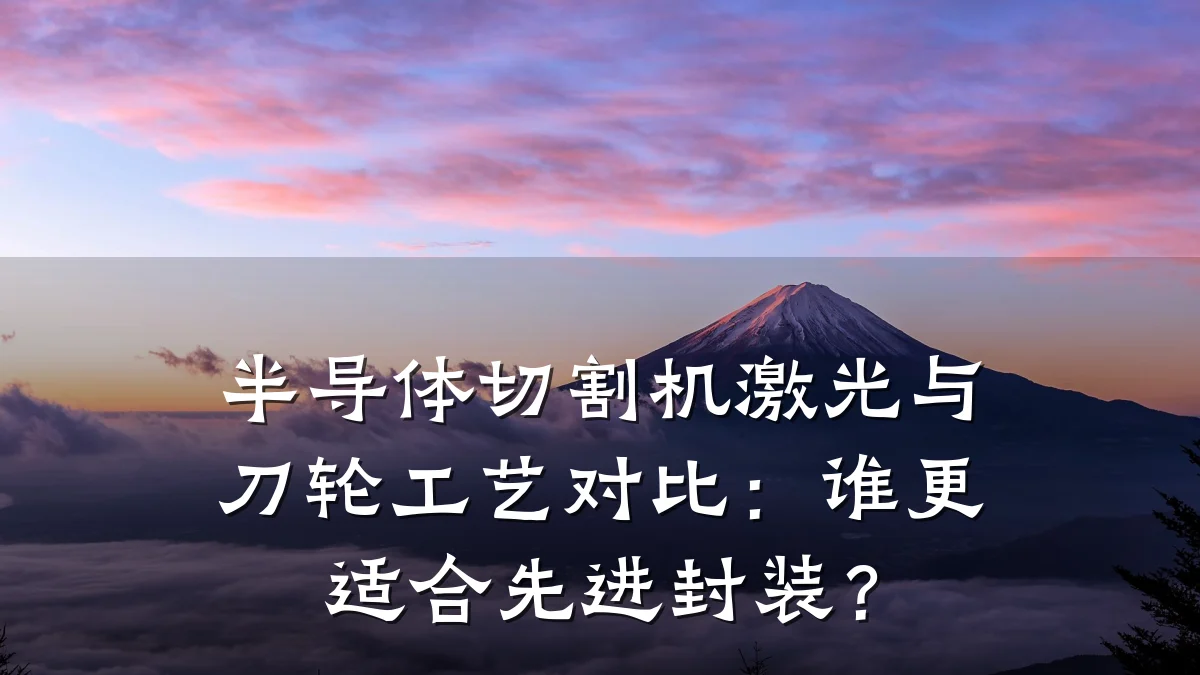 半导体切割机激光与刀轮工艺对比:谁更适合先进封装?
