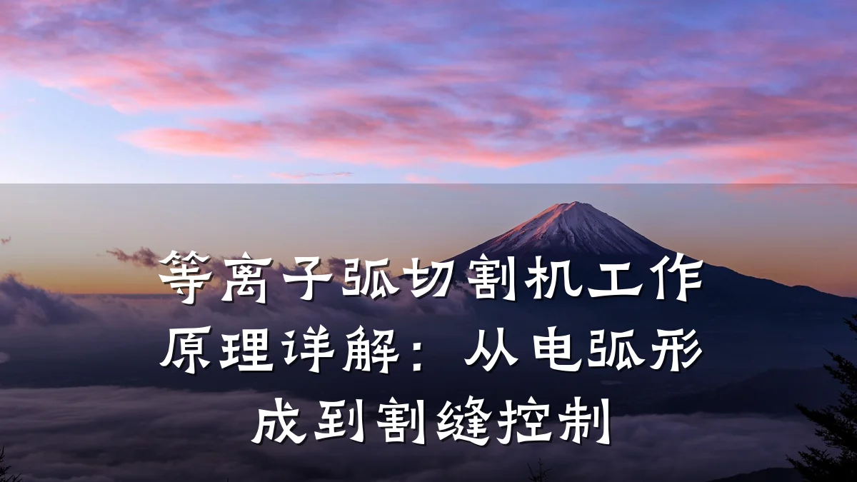 等离子弧切割机工作原理详解:从电弧形成到割缝控制