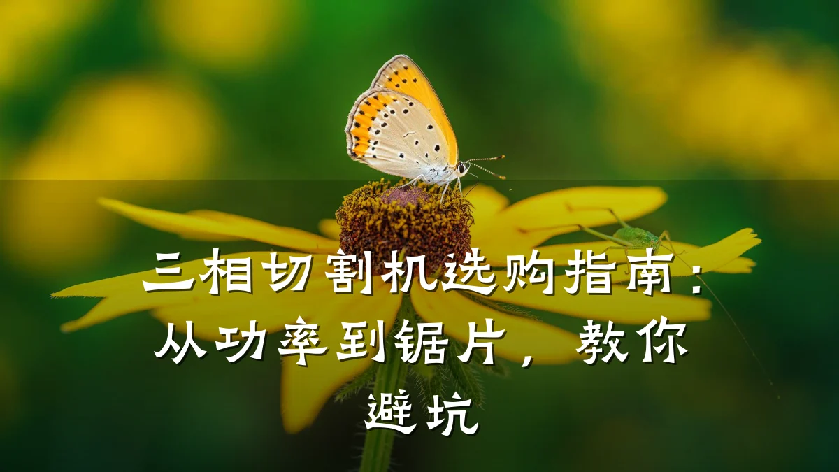 三相切割机选购指南:从功率到锯片,教你避坑