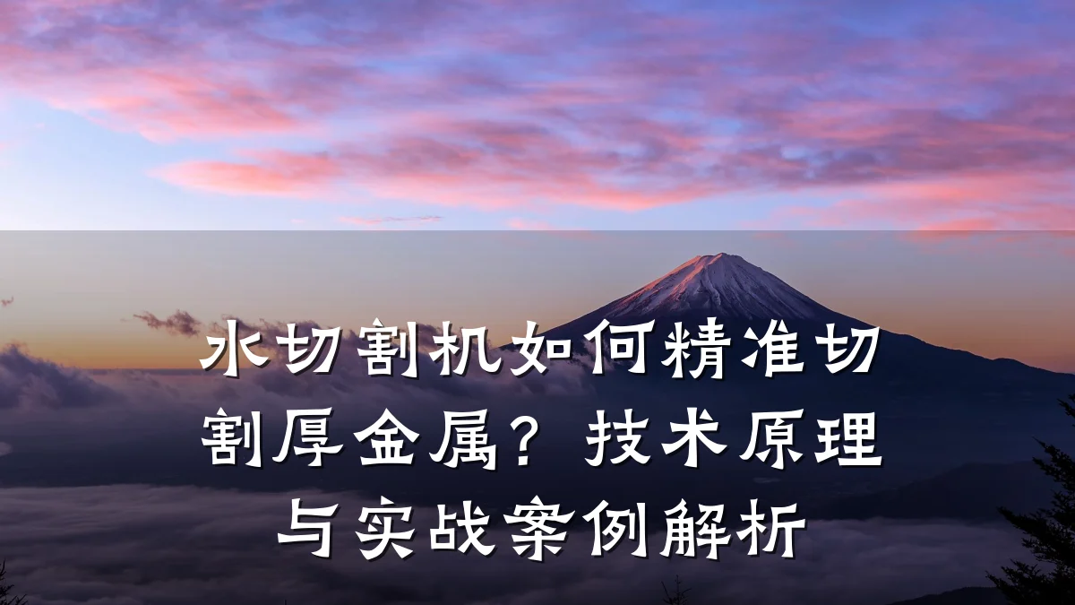 水切割机如何精准切割厚金属?技术原理与实战案例解析