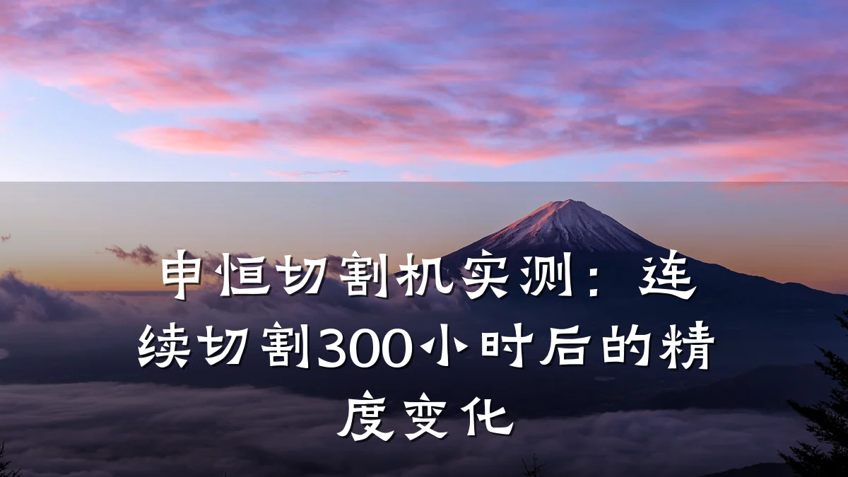 申恒切割机实测:连续切割300小时后的精度变化