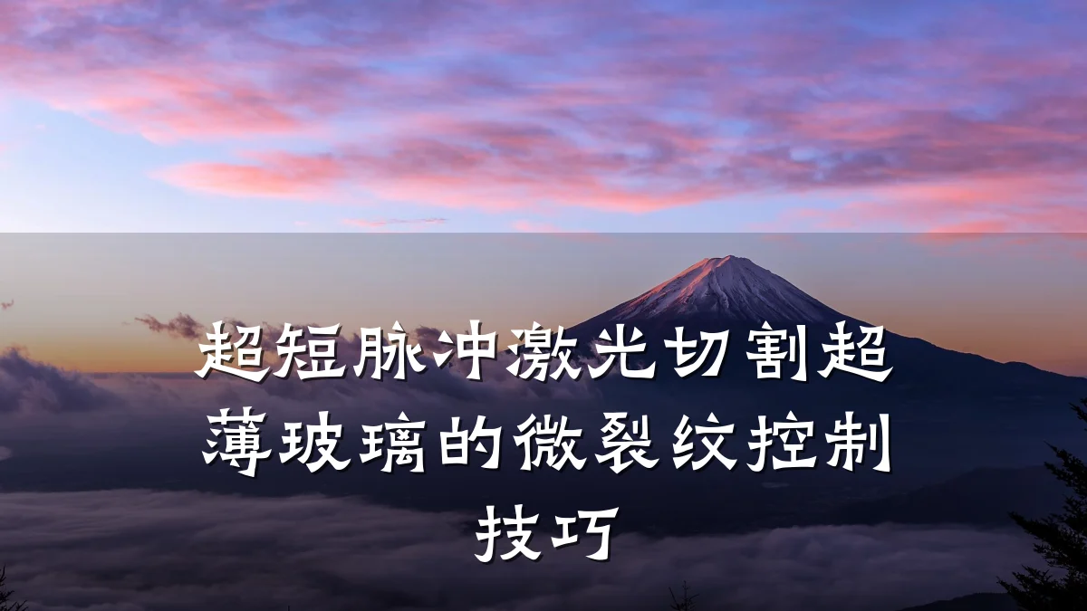 超短脉冲激光切割超薄玻璃的微裂纹控制技巧