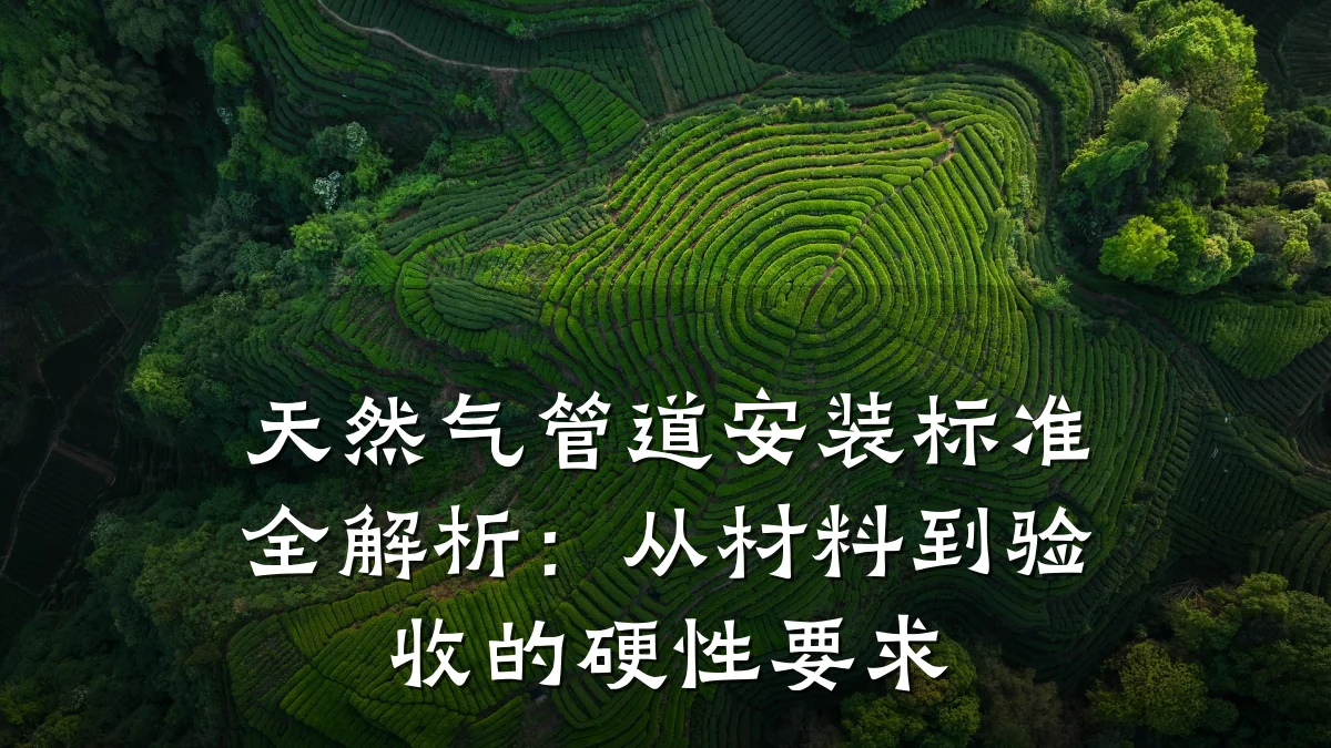 天然气管道安装标准全解析:从材料到验收的硬性要求