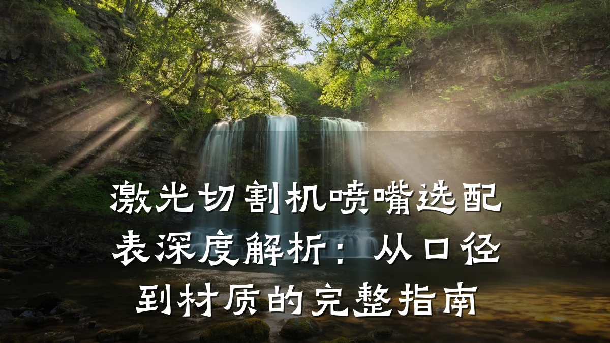 激光切割机喷嘴选配表深度解析:从口径到材质的完整指南