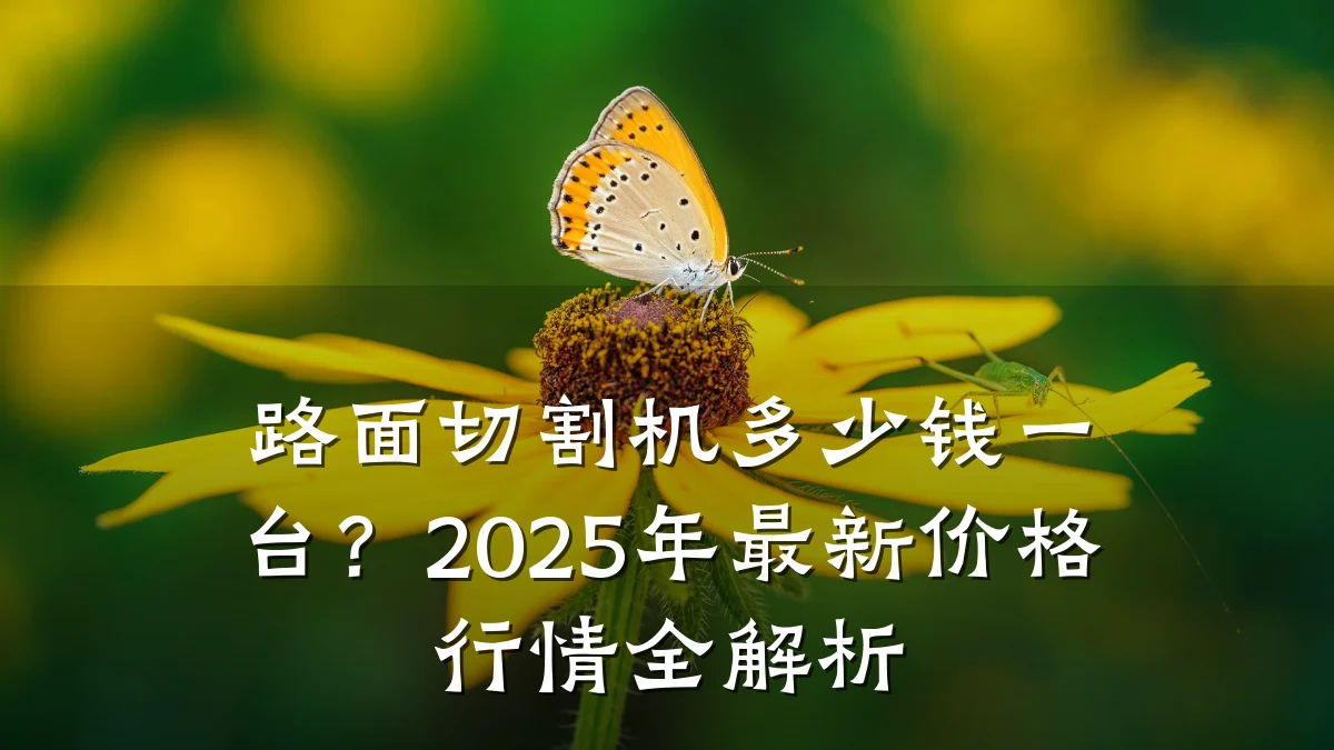 路面切割机多少钱一台？2025年最新价格行情全解析