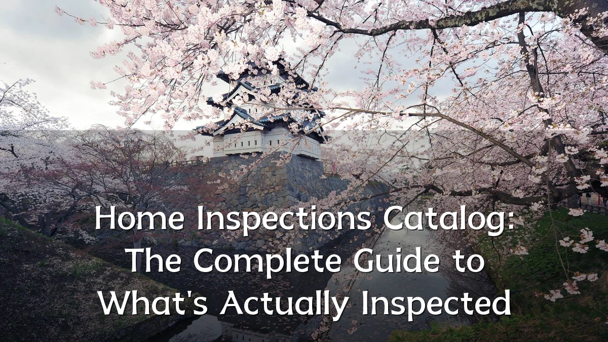 Home Inspections Catalog: The Complete Guide to What's Actually Inspected
